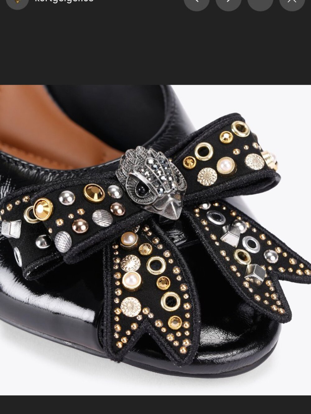 Kurt Geiger Kensington Bow Sandals Patent Leather Sz 9.5 M Eur 40.5 New in box - Picture 3 of 7